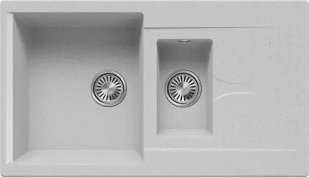 Мойка для кухни «Polygran» Brig-870 87/50 854963 искусственный камень №314 Светло-серый