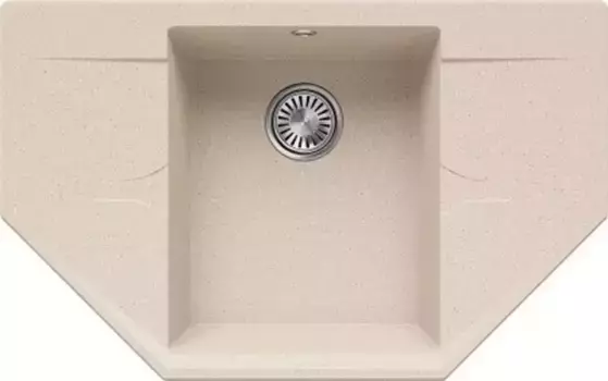 Мойка для кухни «Polygran» Riff-800 80/50 855137 искусственный камень №327 Кремовый
