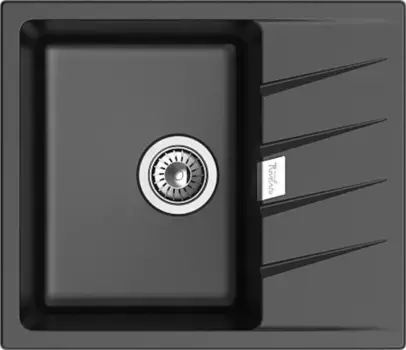 Мойка для кухни «Rivelato» Raum 58 58/50 кварц чёрная универсальная