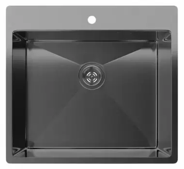 Мойка для кухни «Rivelato» Rinox 44/50 нержавеющая сталь чёрная