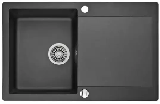 Мойка для кухни «Teka» Clivo 45 B-TQ 78/50 искусственный камень чёрный металлик универсальная