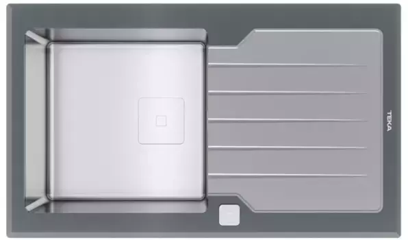 Мойка для кухни «Teka» Diamond RS15 1B 1D 86/51 нержавеющая сталь/стекло серый камень универсальная
