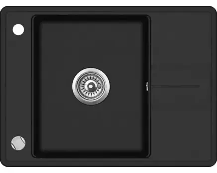 Мойка для кухни «Teka» Estela 50 B-TQ 67/50 искусственный камень чёрный металлик универсальная