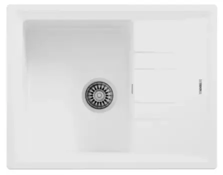Мойка для кухни «Teka» Stone 45 S-TG 1B 1D 65/51 искусственный камень белый арктик универсальная