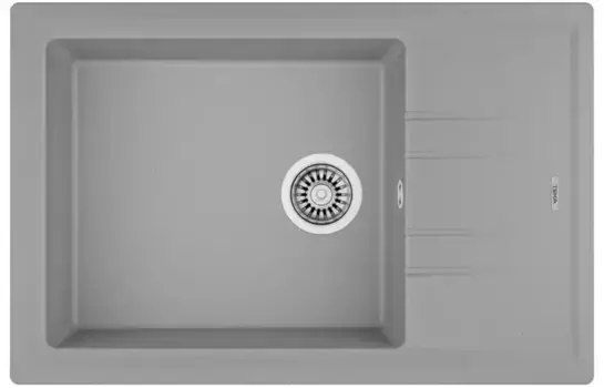Мойка для кухни «Teka» Stone 60 S-TG 1B 1D 78/51 искусственный камень серый металлик универсальная