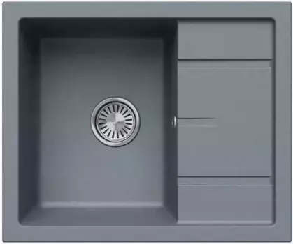 Мойка для кухни «Tolero» Classic R-107 60/50 кварц грей универсальная