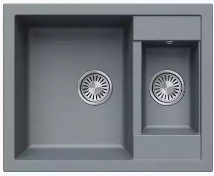 Мойка для кухни «Tolero» Classic R-109 62/50 кварц грей универсальная