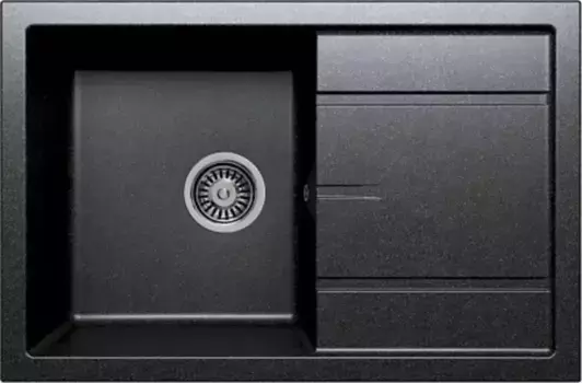 Мойка для кухни «Tolero» Classic R-112 76/50 кварц уголь универсальная