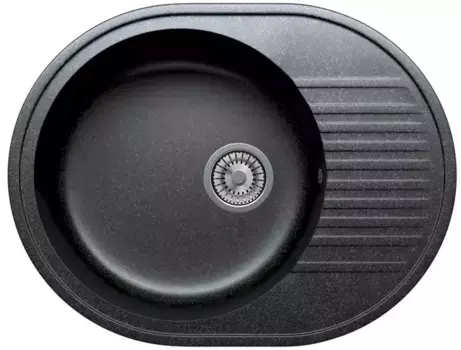 Мойка для кухни «Tolero» Classic R-122/911 58/46 искусственный камень черная