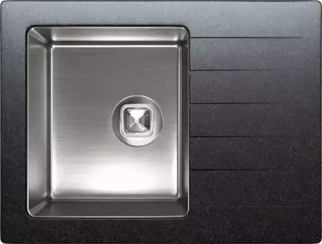 Мойка для кухни «Tolero» Twist TTS-660 66/50 нержавеющая сталь/кварц уголь универсальная