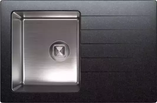 Мойка для кухни «Tolero» Twist TTS-760 76/50 нержавеющая сталь/кварц уголь универсальная