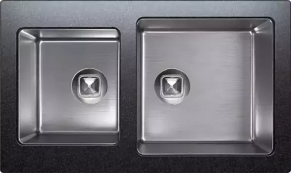Мойка для кухни «Tolero» Twist TTS-840 84/50 нержавеющая сталь/кварц уголь универсальная