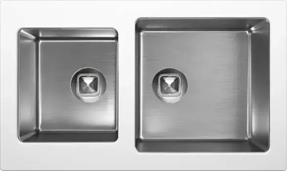 Мойка для кухни «Tolero» Twist TTS-840 84/50 нержавеющая сталь/кварц туман универсальная