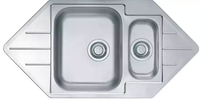 Мойка для кухни угловая «Alveus» Line 40 NAT-90 99/50 нержавеющая сталь нержавеющая сталь
