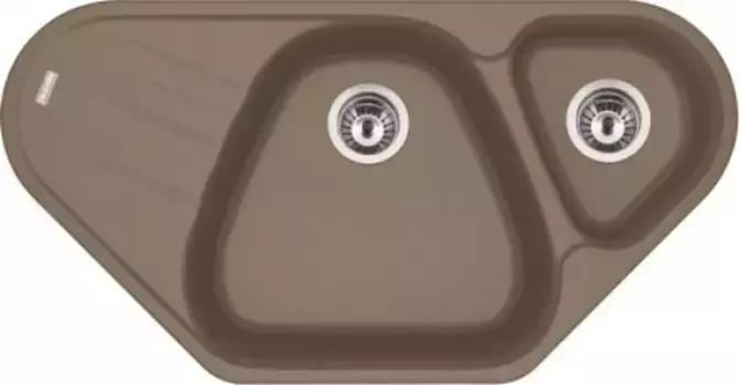 Мойка для кухни угловая «Franke» Antea AZG 661 E 96/50 114.0489.401 искусственный камень миндаль