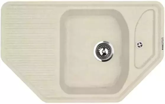 Мойка для кухни угловая «Lava» A1.CRE 80/50 искусственный камень crema