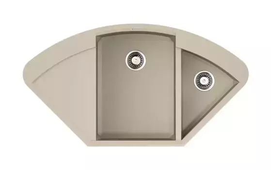 Мойка для кухни угловая «Omoikiri» Sakaime 105C SA 106/58 искусственный камень бежевая