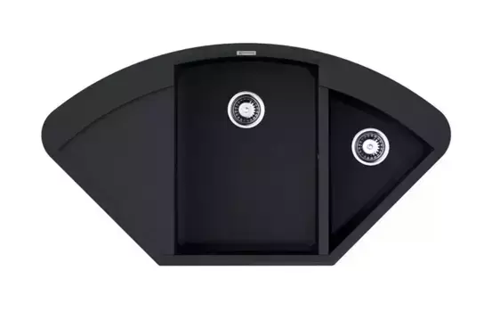 Мойка для кухни угловая «Omoikiri» Sakaime 105C BL 106/58 искусственный камень чёрная