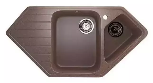 Мойка для кухни угловая «Ulgran» U-409 97/50 искусственный камень терракот