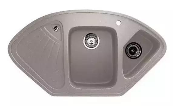 Мойка для кухни угловая «Ulgran» U-501 103/55 искусственный камень песочный