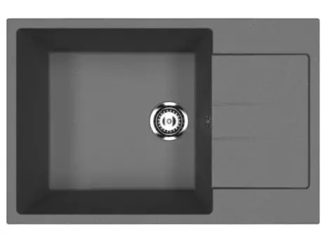 Мойка для кухни угловая «Ulgran» U-602 76/50 искусственный камень антрацит