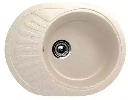 Мойка для кухни «Ulgran» U-107m 57/45 искусственный камень бежевая