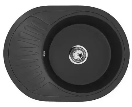 Мойка для кухни «Ulgran» U-107m 57/45 искусственный камень ультра-черный