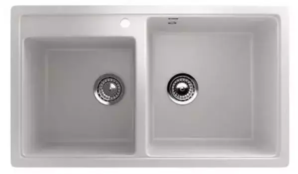 Мойка для кухни «Ulgran» U-200 84/48 искусственный камень ультра-белый