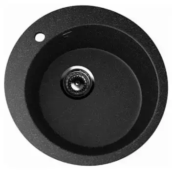 Мойка для кухни «Ulgran» U-405 50/50 искусственный камень черная