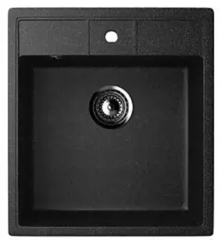 Мойка для кухни «Ulgran» U-406 44/50 искусственный камень черная
