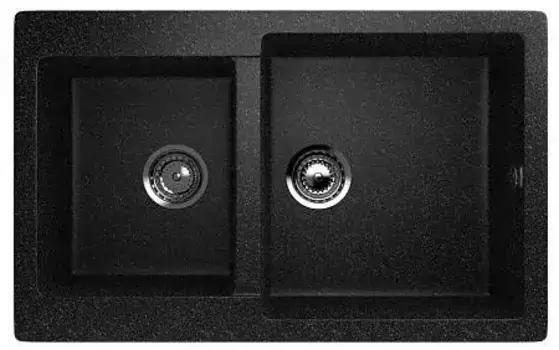 Мойка для кухни «Ulgran» U-505 77/50 искусственный камень черная