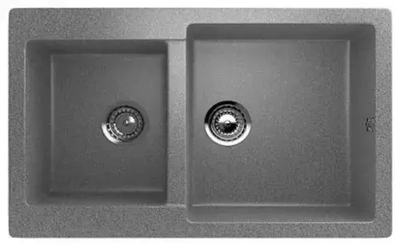 Мойка для кухни «Ulgran» U-505 77/50 искусственный камень темно-серый