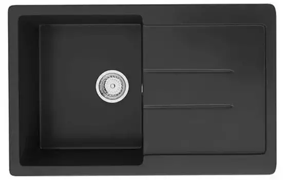 Мойка для кухни «Ulgran» U-507 77/50 искусственный камень ультра-черный
