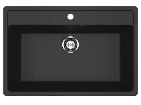 Мойка для кухни «Ulgran» U-600 76/51 искусственный камень ультра-черная