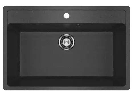 Мойка для кухни «Ulgran» U-600 76/51 искусственный камень черная