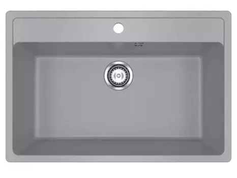 Мойка для кухни «Ulgran» U-600 76/51 искусственный камень темно-серая