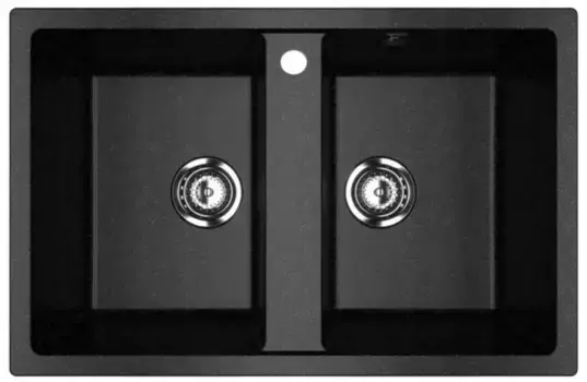 Мойка для кухни «Ulgran» U-608-308 77/50 искусственный камень черная