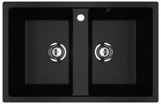 Мойка для кухни «Ulgran» U-608-344 77/50 искусственный камень ультра-черная