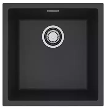 Мойка кухонная Alveus OMNI 20 GRANITAL DEEP BLACK-G90 450x450x198 с сифоном 1145083 1150048 · Alveus, 1150048