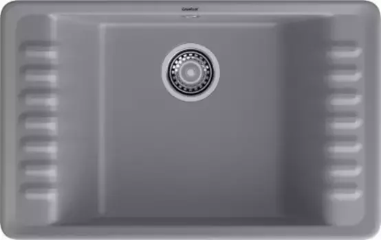 Мойка кухонная GranFest QUARZ GF-ZW-71 чаша+кр 760*480 (темно-серый) 71 темно-серый · GranFest, 71 темно-серый