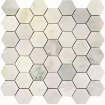 Мозаика «Q-Stones» QS-Hex003-3f-48P/10 Glossy 30,5x30,5 78799385 серый