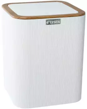 Мусорное ведро «Fixsen» White Wood FX-402-6 5 л белое/тёмное дерево