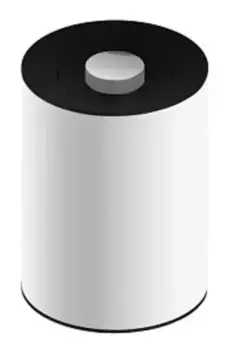 Мусорное ведро «Keuco» Plan 4989510037 5 л белый лак/чёрно-серое