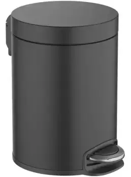 Мусорное ведро с педалью «Акватек» AQ4991MB 5 л чёрное матовое