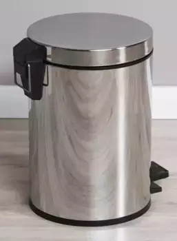 Мусорное ведро с педалью «Aquanet» 8074 12 литров 12 л хром