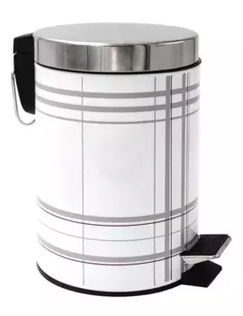 Мусорное ведро с педалью «Ridder» Scotty 2172600 3 л белое