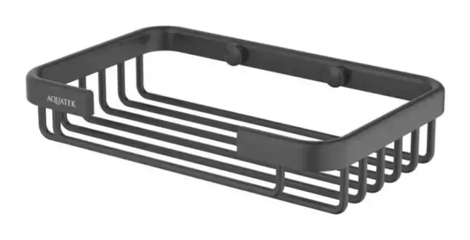 Мыльница «Акватек» AQ4946MB на стену чёрная матовая