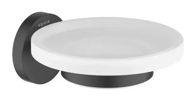 Мыльница «Акватек» Европа AQ4103MB на стену чёрная матовая