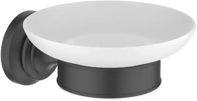 Мыльница «Акватек» Классик AQ4503MB на стену чёрная матовая