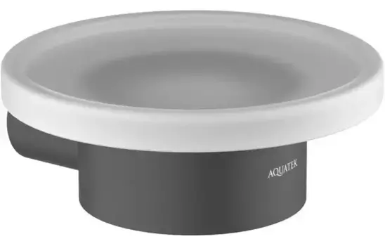 Мыльница «Акватек» Лира AQ4403MB на стену чёрная матовая